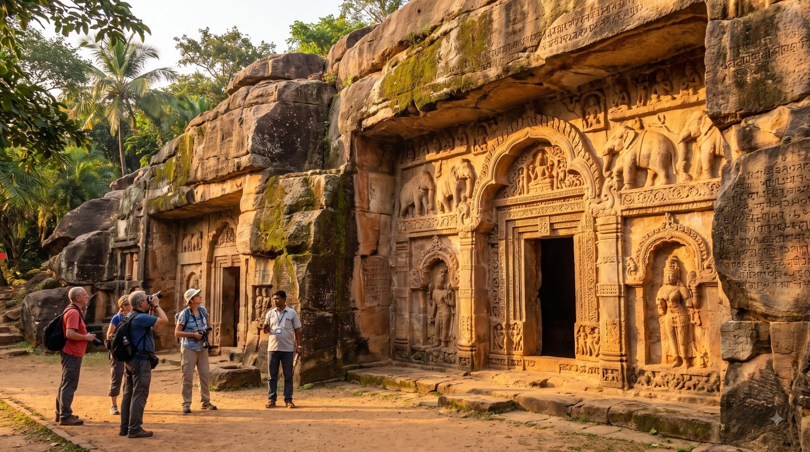Udayagiri Caves rock-cut inscriptions